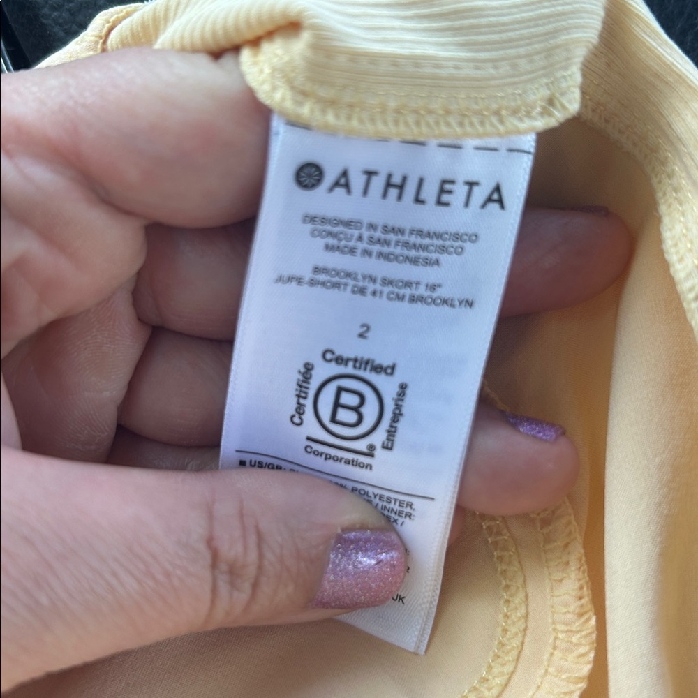Athleta Brooklyn skort in yellow - Picture 5 of 5